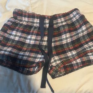 Flannel sleep shorts